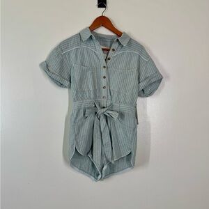 BDG Light Blue Striped Jumpsuit